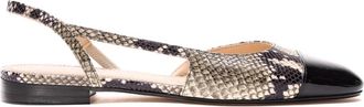 Prosperine Slingback ballerinas met contrastneus - Dames - Ballerinas - Veelkleurig - 39 EU - Leer - Schoenen