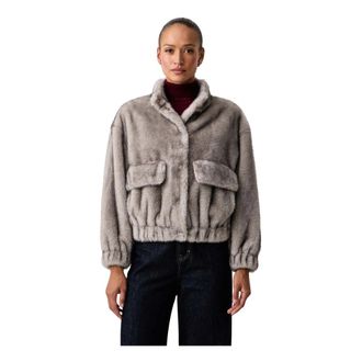 Liu Jo Giacca in ecopelliccia - - Jackets - Donna - Grigio - L