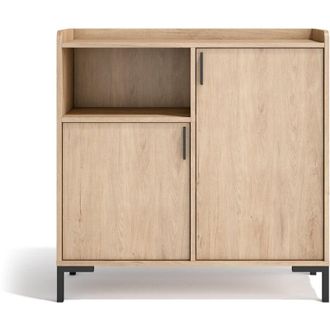 HERDASA Herdasa, Mueble Aparador En Melamina Con 2 Puertas, Dover, Roble Claro