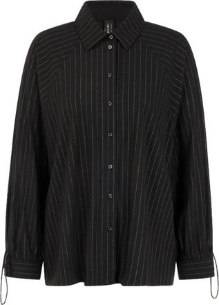 Marc Cain Shirts - Dames - Overhemden - Zwart - S - Leer - Overhemden