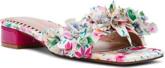 Betsey Johnson Glorria Slide Sandal in Natural Floral Multi at Nordstrom, Size 8.5