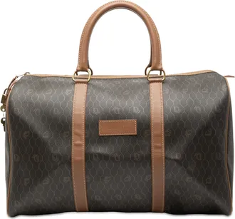 Dior Tweedehands honingraat gecoate canvas reistas