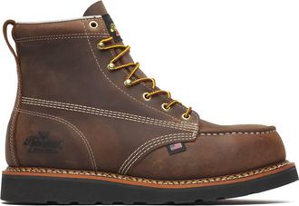 Thorogood Mens Crazy Horse Western Steel Toe Work Boots In Tan