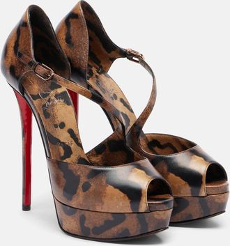Christian Louboutin Miss Zigourata 160 leather platform pumps