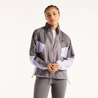 New Balance Donna Reflective RC Jacket in Grigio/Viola, Politessuto, Taglia XL