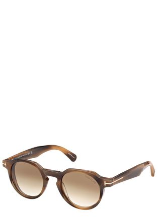 Tom Ford Thomas Round-frame Sunglasses - Brown Havana - One Size