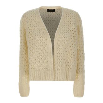 Gran Sasso Open-Knit Vest - Dames - Truien - Wit - Maat: XS Wol