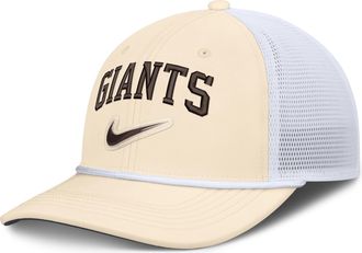 Nike San Francisco Giants Rise Nike Mens Dri-FIT MLB Trucker Adjustable Hat in White | NB640HNAGIA-USE