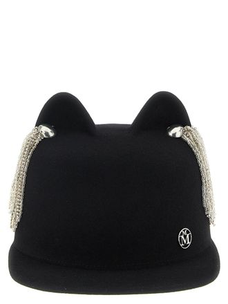 Maison Michel Womens Jamie Hat With Crystals