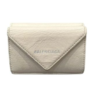 Balenciaga Pre-owned Wallets, female, Beige, Size: ONE SIZE Pre-owned Paper Mini tri fold wallet