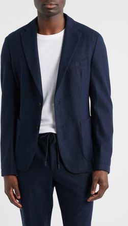 BOSS Hanry Slim Fit Textured Navy Sport Coat in Dark Blue at Nordstrom, Size 36