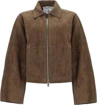 Filippa K Coach Oversized Matte Leather Jacket