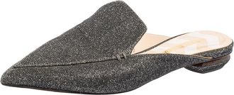 Nicholas Kirkwood Grey Glitter Fabric Beya Flat Pointed-Toe Mules