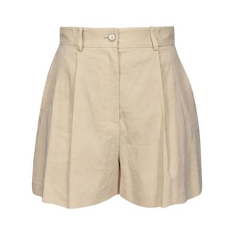 Pinko Pinko - Sorridente Short - Dames - Korte broeken - Beige - Maat: S