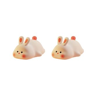 OEM 2 L&aacute;mparas De Noche Con Forma De Conejo, L&aacute;mpara De Silicona Adorable, Luz Regulable Con Forma De Conejo, Luz Nocturna Recargable, L&aacute;mpara De Mesita D