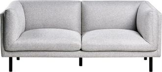 Beliani Beliani - 2 Seater Sofa Upholstered Fabric Metal Legs Living Room Furniture Light Grey Vorgod