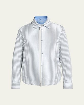 Moncler Mens Crescent Reversible Down Shirt Jacket