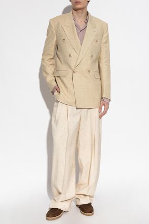 Dolce & Gabbana Blazer With Double Vent, Mens, Beige