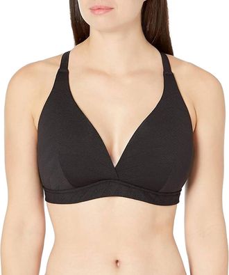 Seafolly Signature Dd Longline Tri Swim Bikini Top In Black