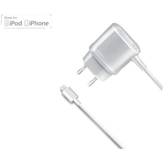 Trade Shop Trade Shop - Caricabatterie Da Rete Da 1a Con Connettore Lightning Mfi Bianco White