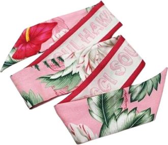Gucci Pre-owned Scarves, female, Pink, Size: ONE SIZE Pre-owned Fabric Scarf