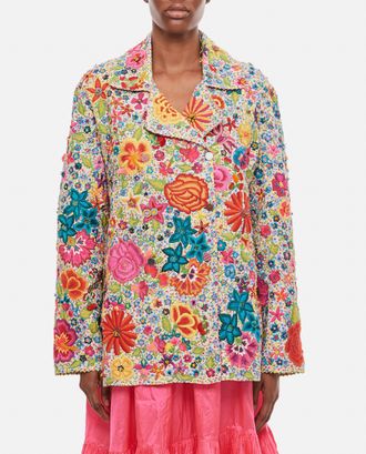 P&eacute;ro Giacca Con Ricami Floreali