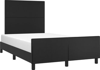 vidaXL Estructura De Cama Sin Colch&oacute;n Cuero Sint&eacute;tico Negro 120x200 Cm Vidaxl