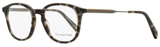 Ermenegildo Zegna EZ5140 Acetate Square with Keyhole Bridge Eyeglasses - Gray