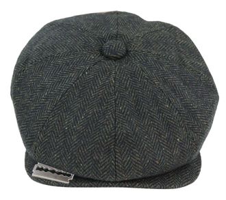 Infinity Leather Peaky Blinders Tweed-hoed voor heren met scheermesje