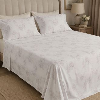 Dmora Funda N&oacute;rdica Matrimonial Sadamapa, Con Funda De Almohada, De Sat&eacute;n, Lavable A M&aacute;quina, 300x250 Cm Blanco Crema