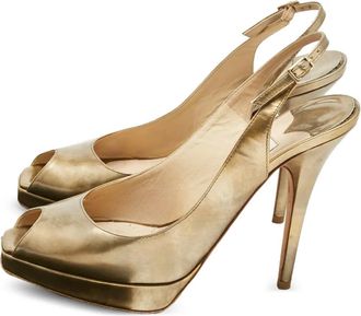 Jimmy Choo London Pumps a punta aperta - Oro
