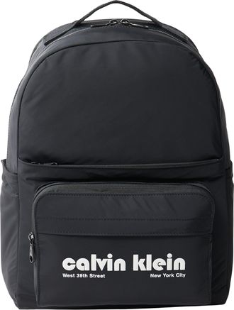 Calvin Klein Mens Graphic Multi Backpack with Logo, Black (Black), One Size