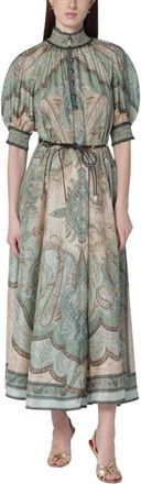 Zimmermann Midi Dresses, female, Multicolor, Size: L Wanderlust Billow Dress