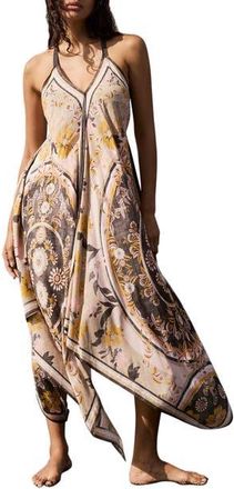 Mint Velvet Desert Bloom Handkerchief Maxi Dress in Khaki at Nordstrom, Size X-Small