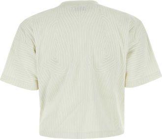 Off-white Womens Ivory Cotton Oversize T-Shirt Whtwht Exterior Exterior: T-shirts And Polos