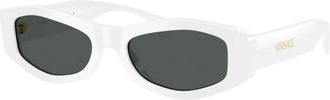 Versace Ladies Black Rectangular Sunglasses VE4487 314/87