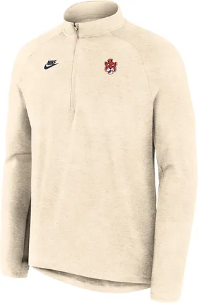 Nike Auburn Legacy Stride Nike Mens Dri-FIT College 1/2-Zip Long-Sleeve Top in White | 04V115AAUV-5T9