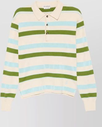 J.W.Anderson striped long-sleeve polo shirt