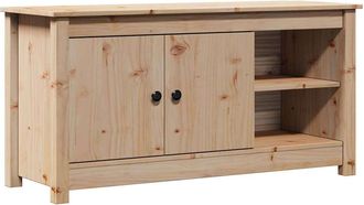 vidaXL Vidaxl - Mueble De Tv De Madera Maciza De Pino 103x36,5x52 Cm