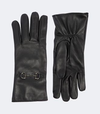 Gucci Guantes de piel con Horsebit