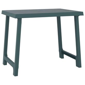 Berkfield Home Camping Table Green 79x56x64 cm PP Wooden Look | Size: 79 x 56 x 64 cm