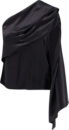 Alberta Ferretti Mouwloze Top met Drap - Dames - Tops zonder mouwen - Zwart - L - Tops