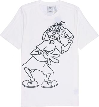 adidas originals x isney Crossover Cartoon Printing Casual Breathable Stripe Pattern Sports Short Sleeve White HC0646