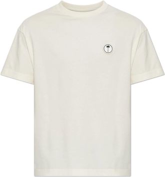 Palm Angels Heren, Tops, Wit, Maat: XS Katoen