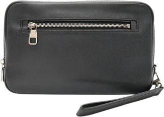 Louis Vuitton Pre-owned Taiga Clutch Bag - Heren - Vintage Clutch - Zwart - ONE Size - Leer - Vintage