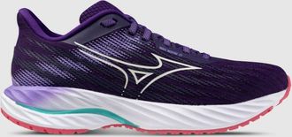 Mizuno Womens Wave Inspire 21 Running Shoe In Vintage Indigo/white