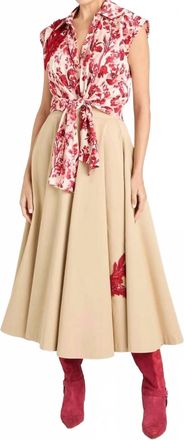 Cinq &agrave; Sept Womens Floral Ribbons Sleeveless Mari Top In Cherry Rose Multi