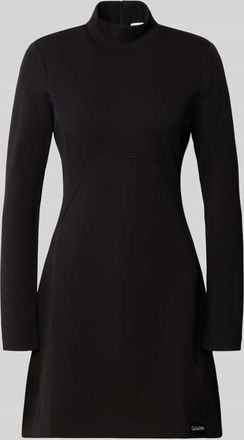Calvin Klein Jeans Minikleid mit Stehkragen in Black, Größe XS