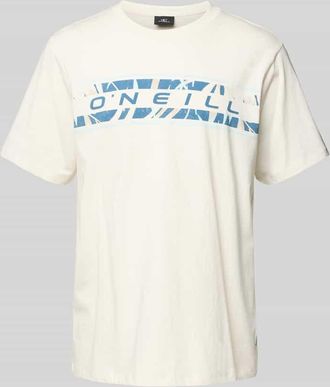 O'Neill T-Shirt mit Label-Print in Offwhite, Gr&ouml;&szlig;e XXL