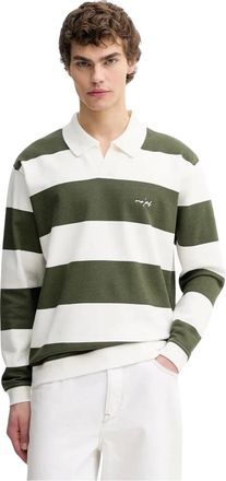 Marc O'Polo Tops, Heren, Groen, L, Katoen, Polo Sweatshirt